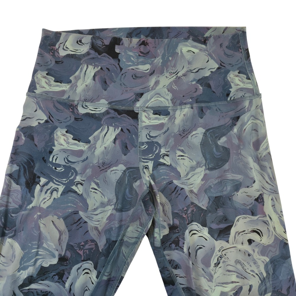 Lululemon Align High Rise Crop Leggings Abstract Swirl Print Blue Purple Size - Picture 2 of 8